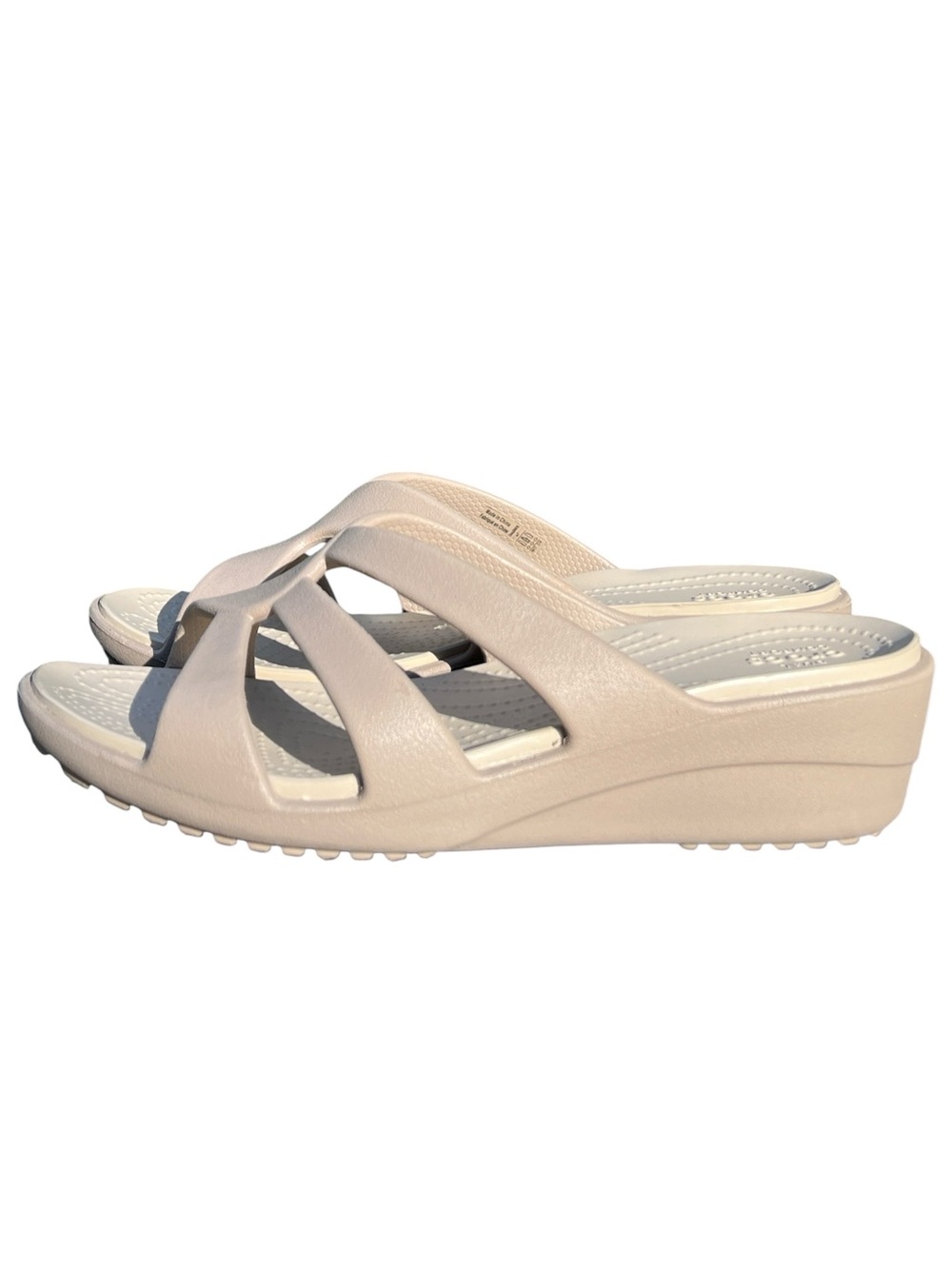 Crocs Brooklyn Low Wedge Sandal Women's Wedges Beige US 7